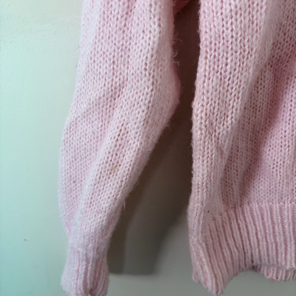 VTG 80s Cristina beaded floral Floral Cream Grandmacore Crewneck Chunky Knit Swe - Picture 4 of 8